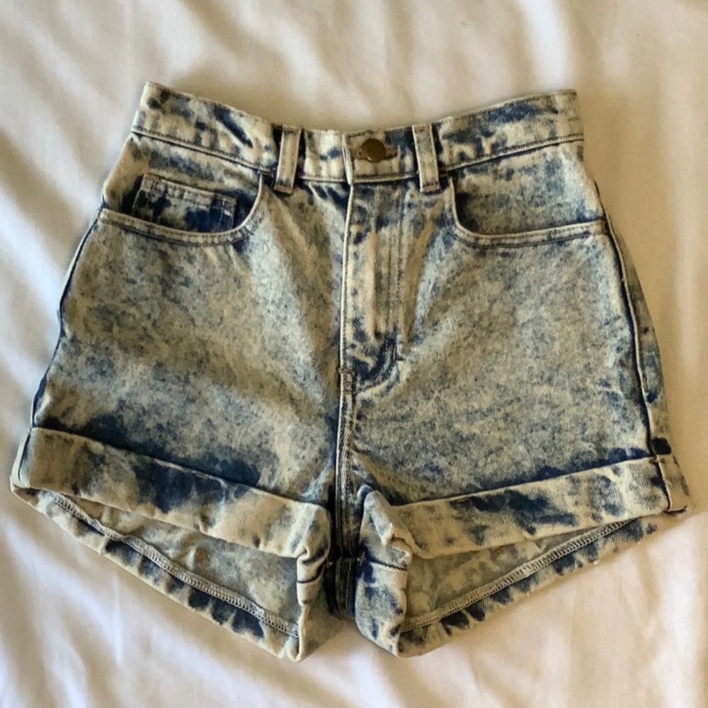 American Apparel High Waisted Denim Shorts